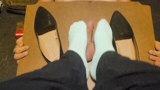 With The Worm: made him cum under my teal sweaty socks