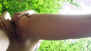 Snatch close up masturbation. Nudist camp