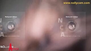 Lusty black chick could not wait for bf before twat fingered