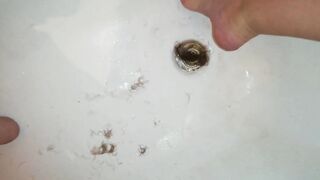 Peeing then shaving off my unshaved snatch long clitoris closeup