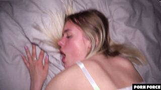 Long Ass Blonde MANHANDLED Inside The College Dorm - MIRADAVID