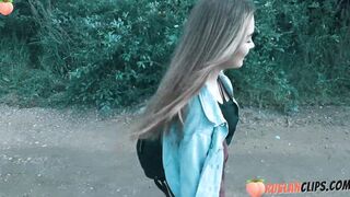 Spotted Mia Piper Butt Up for Sale into Outside