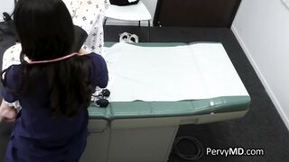 Big tit nurse and big ass patient blows dick