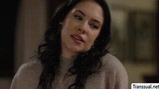 Latina TS eats n fucks stepsiblings pussy