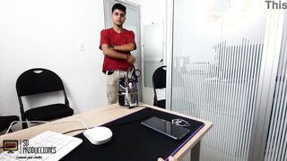 My boss discovers us fucking into his office