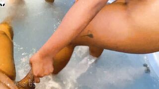 Double Bj with my goddess Black Friend FFM Amateur Three-Way