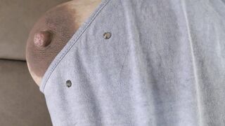 Slutty wifey with a 9 month pregnant belly and big lactating melons showing off for you inside missionary position - Milky Mari