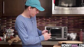 Older mom anal fuck by stepson's friend