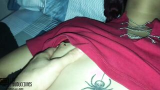 Record my stepsister while she is lying down and fucked her