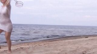 RoseRed-on the beach nude butt