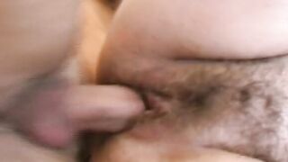 Extremely unshaved grandma with few teeth gets lots of orgasms