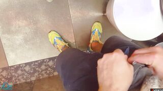 Stranger cum into my underwear inside restaurant WC