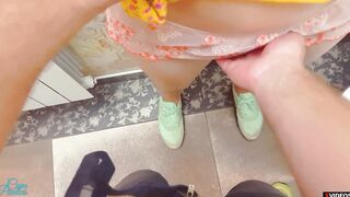 Stranger cum into my underwear inside restaurant WC