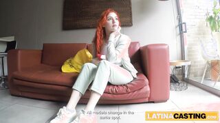Virgin Colombian Red Head Tricked inside Fake Chaturbate Casting
