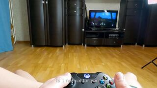 Stepbrother Tries To Play Movie Game While Pervert Stepsister Seduces