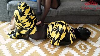 Maitresse Julia Female Domination - A sub rewarded by Tights Devils Pedicure