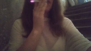 Fast smoking into the stairwell
