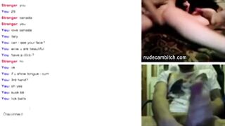 Dark Hair showing her big naturals on live web cam chat