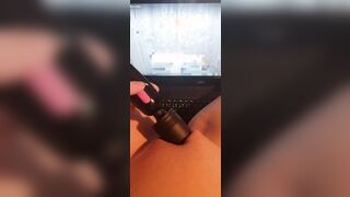Best squirt orgasm while watching Glory hole porn