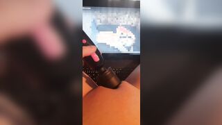 Best squirt orgasm while watching Glory hole porn