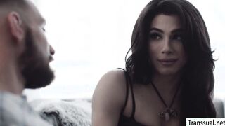 Horny TS lets guy mistress bang her ass