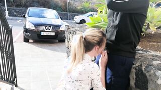 Very risky head into the vehicle park with big facial