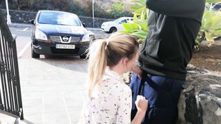 Very risky head into the vehicle park with big facial