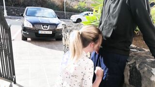 Very risky head into the vehicle park with big facial