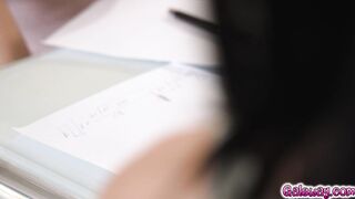Hot girls fail trying to concentrate on their studies