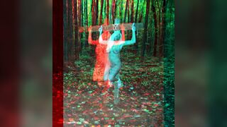 Crucified Blonde in 3D