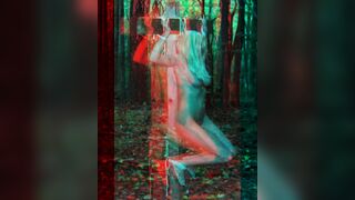 Crucified Blonde in 3D