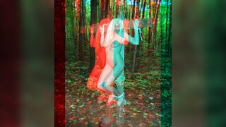 Crucified Blonde in 3D