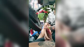 married woman blows my penis while she shows me on her phone how she blows another man