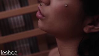 Lesbea Spying dyke European babes Alba Lala and Mali Ubon masturbation and snatch licking at the spa
