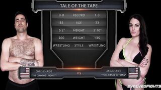 Aria Khaide vs Chris Khaide - All Out Battle Between Married Lovers - Will She Make Him Her Bitch?