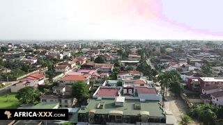 Stunning times inside Africa with a big boobed african woman