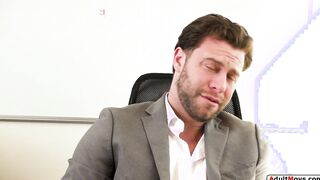Secretary facefucked and anal rides boss