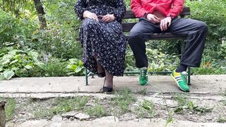 Stepmom makes her stepson cum on her shoes