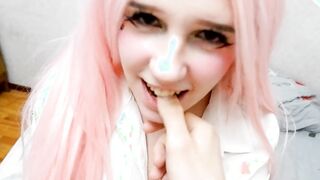 Wild anal sex with a kitty and ending inside the booty