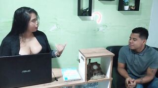 I gives my stepsister a yummy oral inside her office