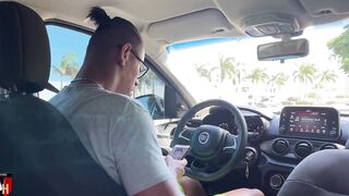 Changing clothes inside the vehicle
