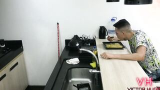 Maid sucking off my cock