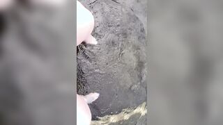 Soft crazy sexy foot into the water