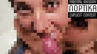 NOPTIKA gags on a dick and then takes a big warm load!