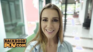 Point of view - Bombshell blonde anal GF hoe Alexis Crystal fucks you beautiful