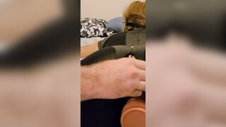 Triple penetration attemps. Final double and anal cumshot
