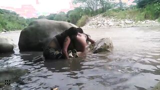 fucking secretly inside the river