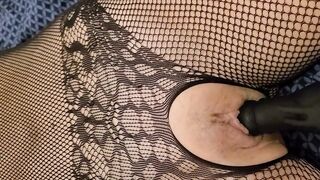 Masturbation with rotating sex toy