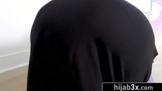 Young Muslim goddess Can't Resist Her PT's Long Penis -