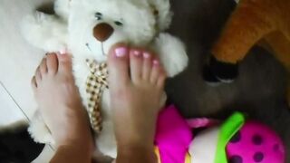 Teddy under my foot